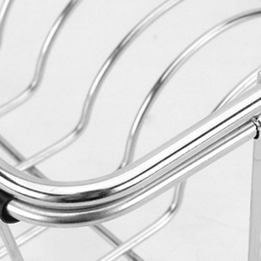 HOMOBABE 1Pack Stainless Steel Sink Strainer Basket Rustproof Dish Drain Rack with Quick Drying Feature for Kitchen