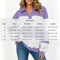 thumbnail image 2 of cocolona Classic Lapel Sweatshirts for Women Long Sleeve Color Block Striped Fall Trendy Tops, 2 of 7