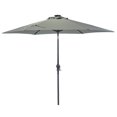 thumbnail image 1 of Sun-Ray 9' Round Solar Lighted Umbrella - Grey, 1 of 2