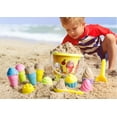 thumbnail image 4 of Top Race Beach Toys Set | 16pcs Yellow Ice Cream Playset | Bucket, Spade, Shovels | Ages 1.5-9, 4 of 7