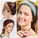 thumbnail image 5 of ZHAOCHENG 8 piezas de diademas para mujeres, diademas anchas anudadas, diadema turbante ancha anudada, bandas para el cabello con nudo cruzado, accesorios elásticos para el cabello para mujeres y niña, 5 of 5