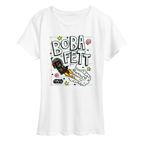 Star Wars - Boba Fett Scribbles - Women's Short Sleeve Classic Fit Tee