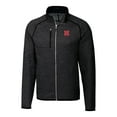 thumbnail image 2 of Men's Cutter & Buck  Heather Charcoal Nebraska Huskers Alumni Logo Mainsail Sweater-Knit Full-Zip Jacket, 2 of 3