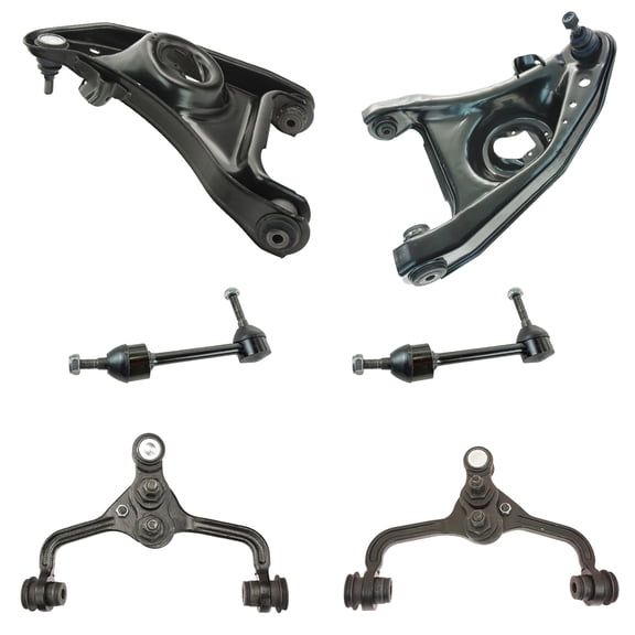 Front Upper Lower Control Arm Ball Joint Sway Link Suspension Kit Set 6pc PSA65456