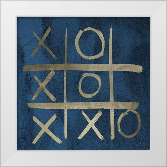 Sophie 6 12x12 White Modern Wood Framed Museum Art Print Titled - Tic Tac Toe