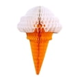 thumbnail image 2 of Walbest 1pc 12.6" Ice Cream Decoration Wedding Birthday Hanging Decor, Foldable Vibrant Color Honeycomb Ice Cream Ball Centerpiece Party Accessory White, 2 of 7