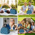 thumbnail image 6 of Robot and Gears Blue Pattern Insulated Lunch Bag,Leakproof Large Capacity Lunch Box for Work,Picnic or Travel,11.4 X 6.7 X 8.3 Inches, 6 of 6