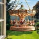 thumbnail image 5 of Xihbxyly Carrusel de Papá Noel Acrílico, Diseño Giratorio, Llamativo Colgante para Ventana, Decoración Festiva, para Porche y Ventana, Duradero y de Fácil Instalación, Decoración Navideña, 1 Pieza, 5 of 6