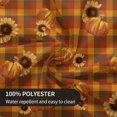 thumbnail image 3 of Thanksgiving Tablecloth, Fall Sunflower Pumpkin Round Tablecloth 60 Inch, Orange Buffalo Plaid Table Cloth for Rustic Farmhouse Kitchen Decor, Wipeable Polyester Fabric Table Cover for Holiday Party, 3 of 6