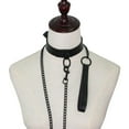 thumbnail image 3 of Cuello de cuerda de tracción exagerado con personalidad oscura de estilo europeo y americano Cuello con cubierta de cuello Tendencia alternativa Cinturón de tracción con cuello en forma de O, 3 of 6