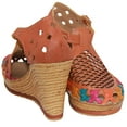 thumbnail image 2 of The Western Shops Womens Leather Mexican Huarache Sandal, Wedge Platform Sandals, 2 of 5
