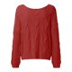 thumbnail image 3 of Gibobby Suéter de invierno para mujer, Suéter Ligero de Cuello Redondo Suéter para Mujer, para otoño e invierno(Rojo,M), 3 of 5