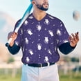 thumbnail image 5 of KLL Astronaut Rabbit for Men's Baseball Shirts,Short Sleeve Casual Shirts Button Down Shirt for Men Beach Summer Wedding Shirt-4X-Large, 5 of 7