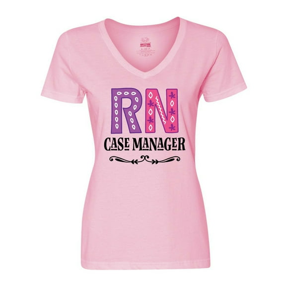 Inktastic RN Case Manager Nurse Women's V-Neck T-Shirt