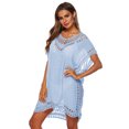 thumbnail image 2 of Maillot de Bain Crochet de Plage pour Femmes Robe Tunique à Franges, 2 of 4