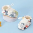 thumbnail image 2 of Otqutp Newborn Baby Sock Booties Cotton Color Block Elastic Cuff Shoes Non Slip Sole Indoor Pre Walker Footwear for Boys Girls, 2 of 4