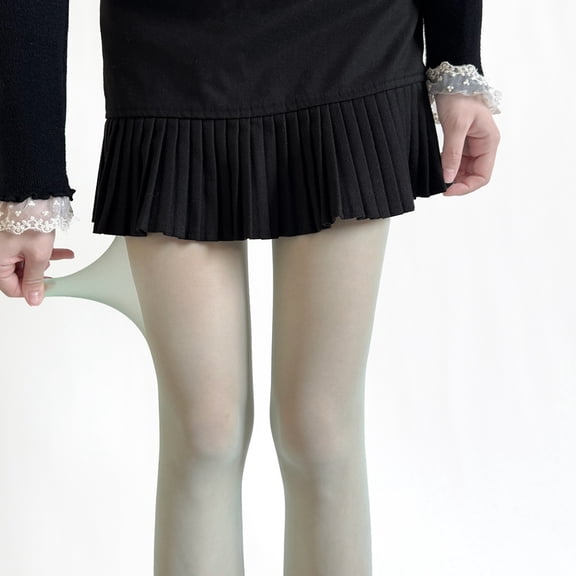 Thin Stockings High Waist Smooth Tights for Women (Mint Green One Size)