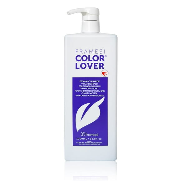FRAMESI Color Lover Dynamic Blonde Violet Shampoo, 33.8 fl oz, Shampooing Sans Sulfate, Cheveux Colorés, 33.8 fl. oz.