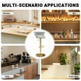 thumbnail image 3 of Daluvenix Velvet Bar Stools Set of 4, Counter Height Barstools with Low Back, Gold 360° Swivel Bar Stool ,Counter Height Bar Chairs for Kitchen Island, Pub,Light Grey, 3 of 7