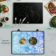 thumbnail image 5 of SEANATIVE Stove Top Cover for Electric Stove Induction Cooktop Protector Mat Decorative Flat Top Stove Cover Mat Scratch-resistant Gas Stove Top Cover 29.18" X 20.96", Snowflake Blue, 5 of 7