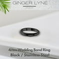 thumbnail image 2 of 4mm Stainless Steel Wedding Band Ring for Women or Men Ginger Lyne Collection, 2 of 7
