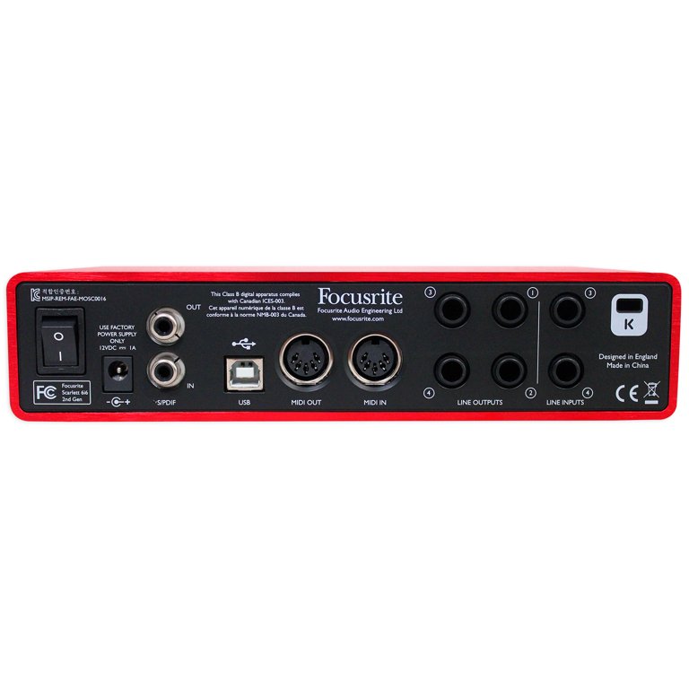 Focusrite SCARLETT 6I6 2ndGen 192kHz USB Audio Recording