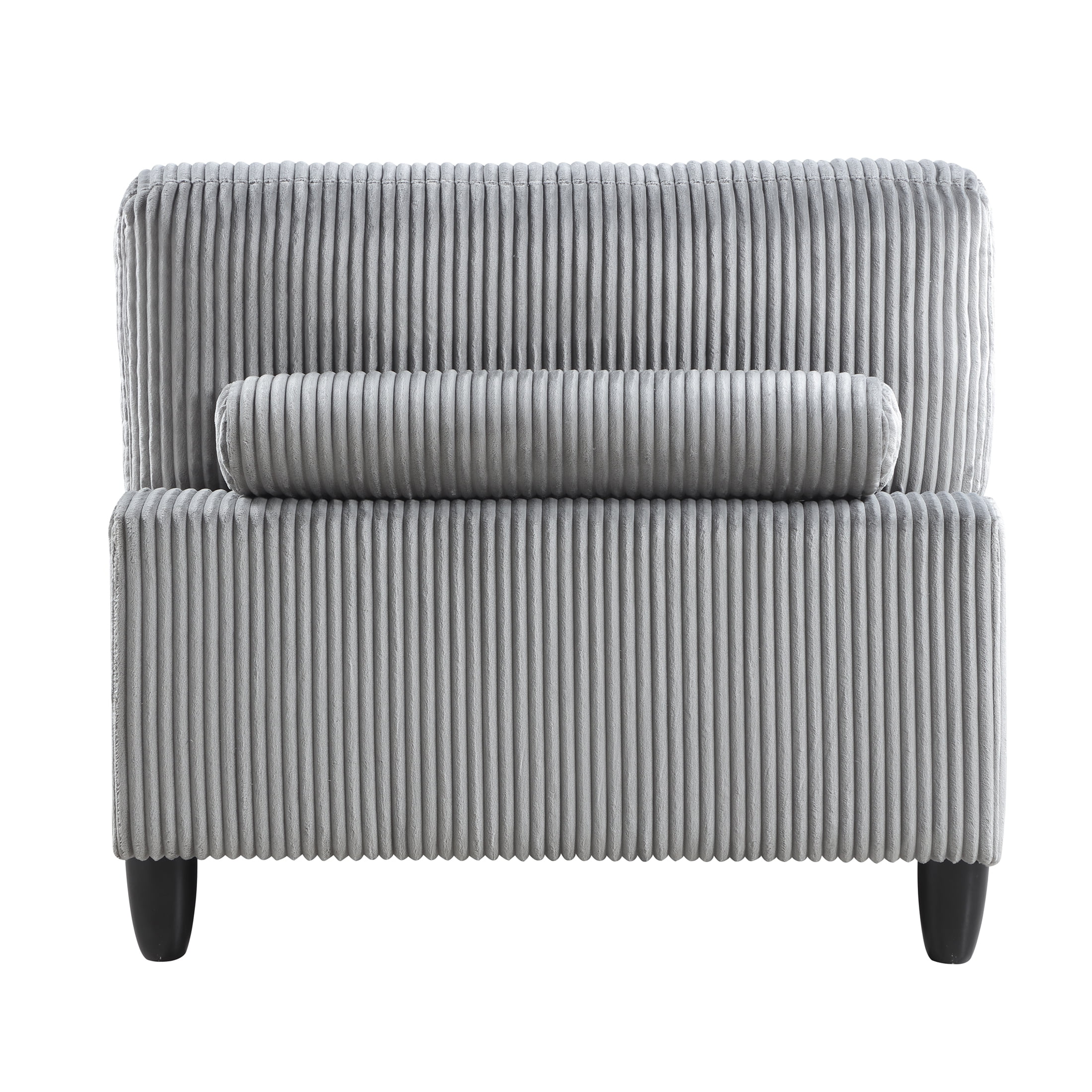 OakvillePark Caden Corduroy Armless Chair, Gray