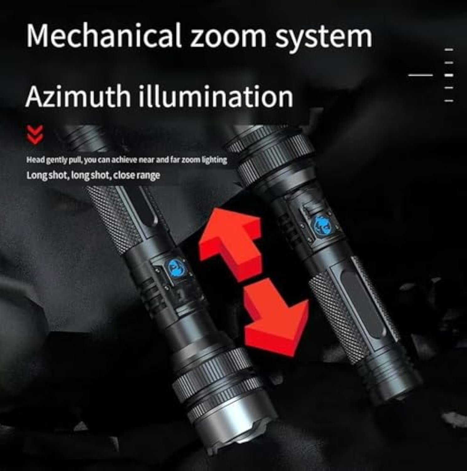 Lk360 Flashlight,The Ultimate Survival Flashlight 2025,Powerful150000 Lumens - USB Rechargeable Waterproof, with 3 Modes, Zoomable, Outdoor and Home Emergency Use (2PCS)