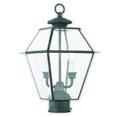 thumbnail image 1 of Livex Lighting 2284-61 Westover 16.5"H Outdoor Post Light 2-Light Charcoal B10, 1 of 4