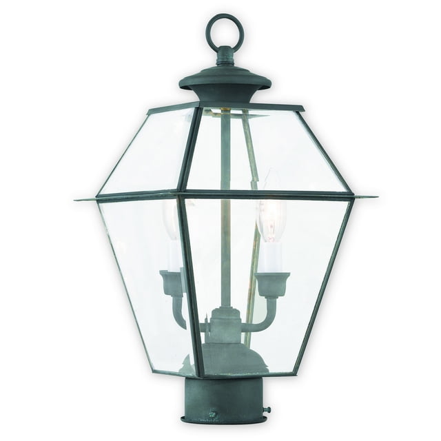 Livex Lighting 2284-61 Westover 16.5"H Outdoor Post Light 2-Light Charcoal B10