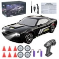 thumbnail image 2 of Car 1/20 Remote Control Drift Car 2.4GHz Fully Proportional Remote Control Car 4WD Race Drifting Cars Toy With Cool Lights Drift Tires, Racing Tires Replaceable-Red, 2 Battery, 2 of 6