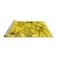 thumbnail image 2 of Ahgly Company Machine Washable Indoor Round Abstract Yellow Contemporary Area Rugs, 6' Round, 2 of 4