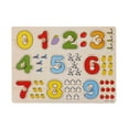 thumbnail image 1 of F Wooden Number Lette Puzzle Early Learning Kids Educational Toys, 1 of 1