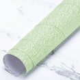 thumbnail image 5 of LELINTA 23.6'' x 40'' Green Poplin Texture Peel & Stick Wallpaper Self-Adhesive DIY Wallpaper Flaxen Grasscloth Vinyl Film Wall Stickers, 5 of 6