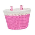 thumbnail image 3 of Cestas para bicicleta infantil, cestas para triciclo, accesorios tejidos para manillar de niños y niñas. Rosa, 3 of 9