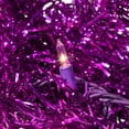 thumbnail image 4 of Northlight Pre-Lit  Artificial Tinsel Christmas Garland - 9' x 8" - Purple - Clear Lights, 4 of 7