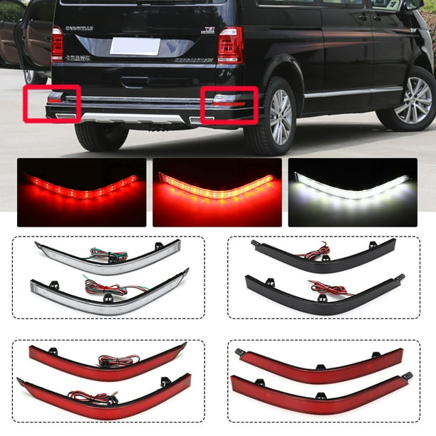 2Pcs 36 LED Rear Bumper Reflector Tail Brake Light For VW T6