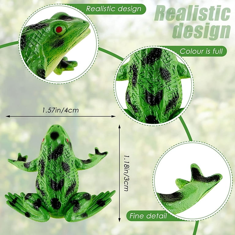 Neinkie 3Pcs/Set Frog Toys Realistic Frog Figurines Simulation