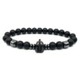 thumbnail image 6 of EOEMY Men Natural Onyx Stone Zircon Helmet Skull Head Magnetic Beads Bracelets-Batman, 6 of 6