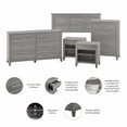 thumbnail image 6 of Bush Furniture Somerset Full/Queen Size Headboard, Dressers and Nightstands Bedroom Set, Platinum Gray, 6 of 7