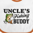 thumbnail image 4 of Inktastic Uncle's Fishing Buddy Boys Baby Bib, 4 of 4