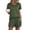 Army Green, variant on Women's Pajama Sets Short Sleeve Pjs 2 Piece Top and Shorts Sleepwear Comfy Soft Lounge Sets with Pockets
