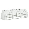thumbnail image 1 of Outsunny 9' x 3' x 3' Portable Tunnel Greenhouse with Zipper Doors White, 1 of 10