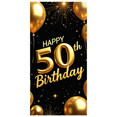 thumbnail image 3 of Golden Happy 50th Birthday Banner Background, Party Backdrop Decorations for Photography Props Birthday Party Celebration Photo Booth Decor, 3 of 4