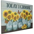 thumbnail image 2 of Christian Sunflower Wall Art Religious Sunflower Pictures Wall Decor Scripture Bible Verses Canvas Artwork Painting Hummingbird Framed Poster Print for Home Living room Bedroom Bathroom Office, 2 of 6