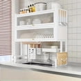 thumbnail image 4 of Escurridor De Trastes De Platos 2 Niveles 85cm Organizador Con Puerta Escuridorde Trastes Escurridor Platos Escurridor Escurridor De Platos Escurridores Trastes Cocina Escurridor Trastes,Blanco, 4 of 8