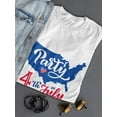 thumbnail image 3 of Party In The 4Th Of July Shaped T-Shirt Women -Image by Shutterstock, Female 3X-Large, 3 of 4