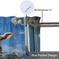 thumbnail image 5 of Farm Funny Cow Kitchen Valance Curtains Rustic Vintage Farm Wooden Barn Window Flower Privacy Decorative Rod Pocket Short Window Valance Curtains 54 by 18 in, 1 Panel, 5 of 6