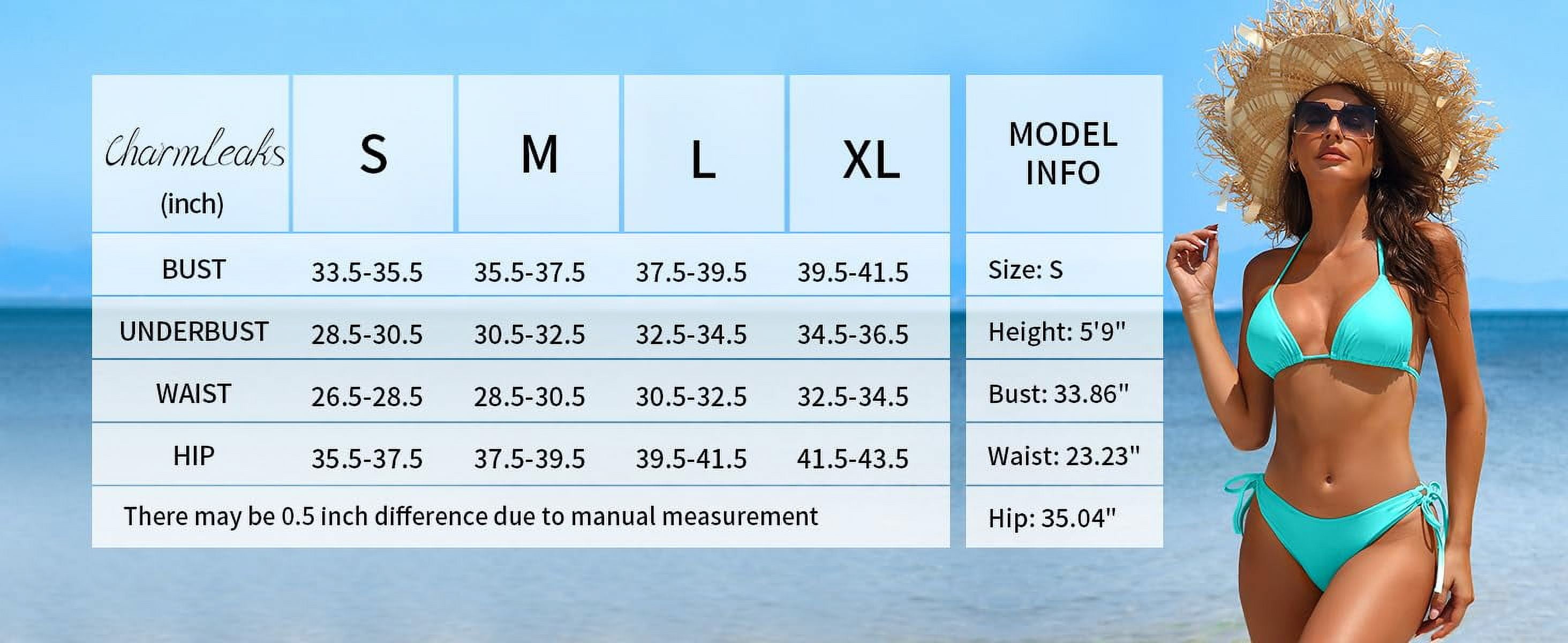 Gradient Two Piece Swimsuit for Womens Triangle Bikini Sets Slim Straps - image 2