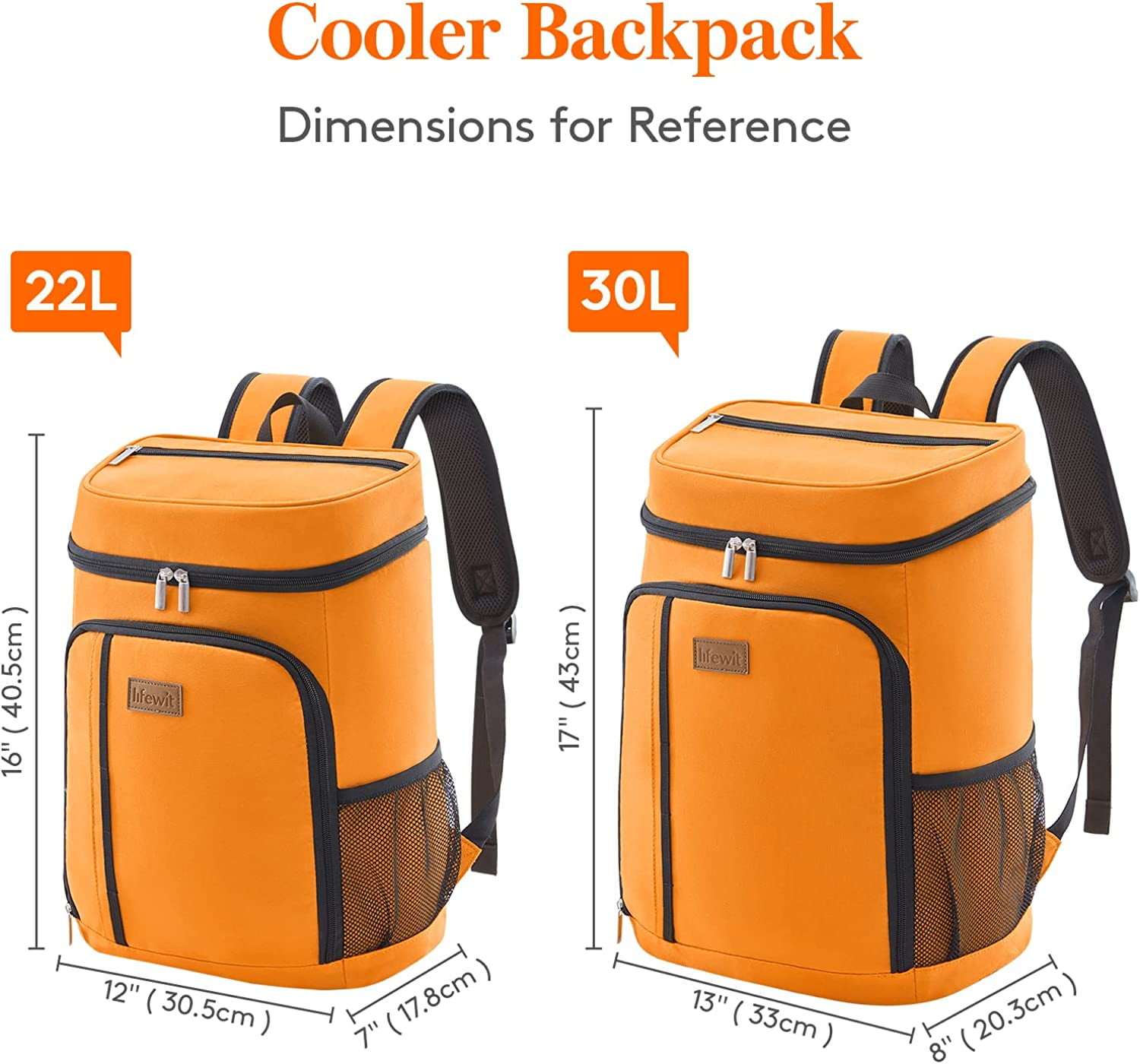 Lifewit Mochila Nevera para 30 latas, Mochila Isotérmica